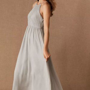BHLDN High Neck Gray Bridesmaid Dress